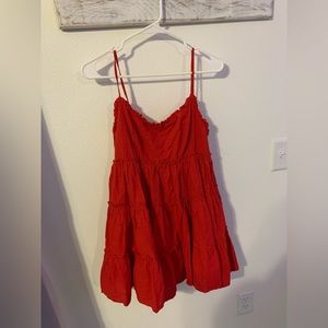 Red mini dress size medium. Worn once!